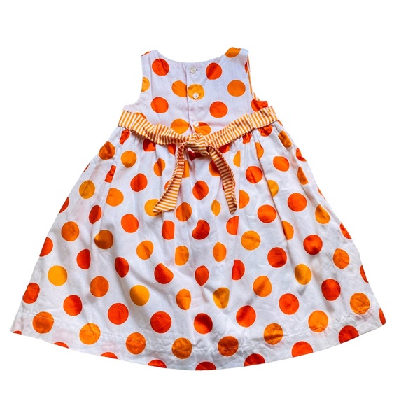 Sara Lynn Togs University of Tennessee Vols Orange Polka Dot Dress 3T - Picture 3 of 8